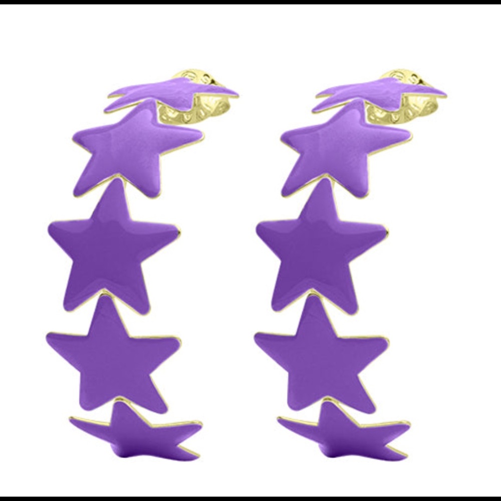 Sheila Fajl Aaron Star Hoops Purple